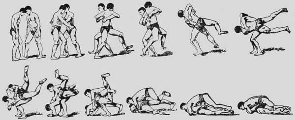 Men wrestling