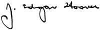 J. Edgar Hoover signature