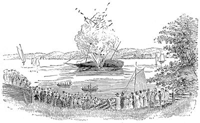 Fulton Blowing Up a Danish Brig.