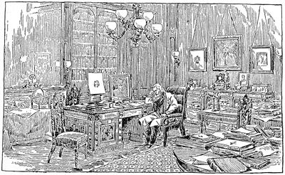 Morse in his Study. (From an old print.)