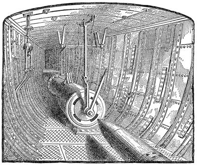 Interior of the Destroyer, Looking toward the Bow.