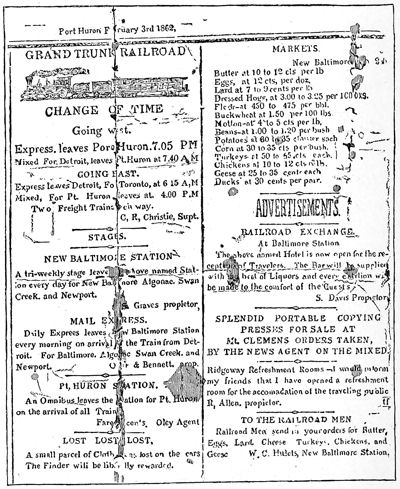From Edison's Newspaper, the Grand Trunk Herald.