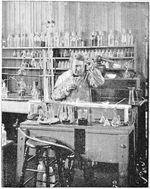 Edison in his Laboratory.