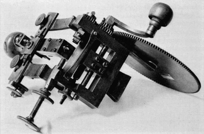 Figure 24.—Fusee cutter used by Bertolla. Now in the collection of the Museo Nazionale della Scienza e della Tecnica, Milan.