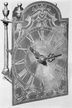 Figure 26.—Dial plate of a brass lantern clock made by Bertolla, found in his workshop after his death. (Courtesy of Museo Nazionale della Scienza e della Tecnica, Milan.)