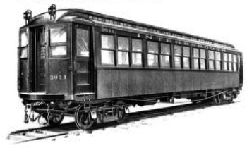 EXTERIOR VIEW—PROTECTED WOODEN CAR, SHOWING COPPER SIDES