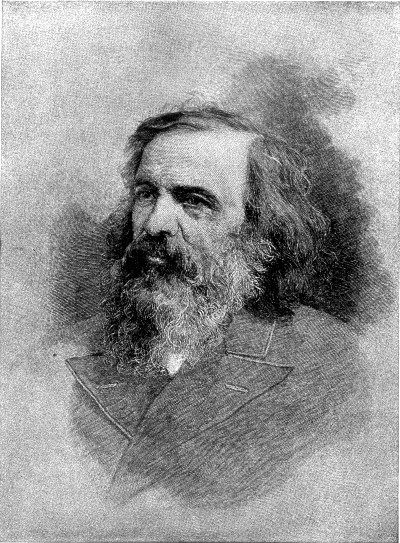 DMITRI IVANOVITCH MENDELÉEFF (Russian) (1834-1907) Author of the periodic law; made many investigations on the physical constants of elements and compounds; wrote an important book entitled "Principles of Chemistry"; university professor and government official