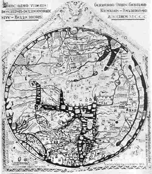 Hereford World Map, ca. 1283.
