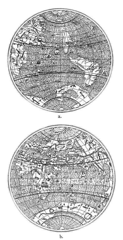 Globe of Johann Schöner in Hemispheres, 1515.