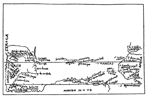 Bartholomew Columbus Sketch Map, 1506.