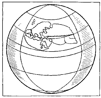 Globe according to Strabo.