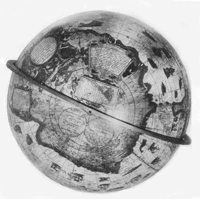 South Polar Region on Globe of Jodocus Hondius, 1600.