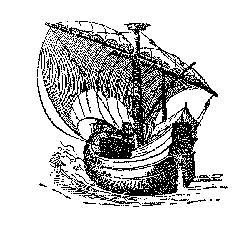 Ship. From early portolan chart.