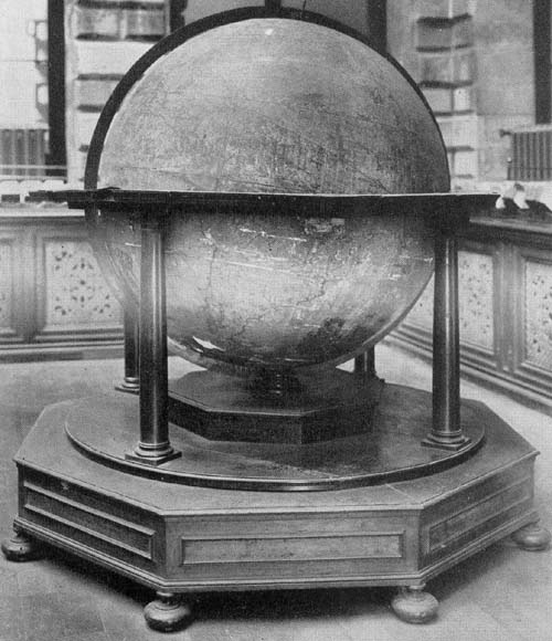 Terrestrial Globe of P. Vincenzo Coronelli, 1688.