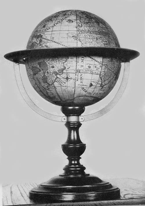 Terrestrial Globe of Mattheus Seutter, 1710.