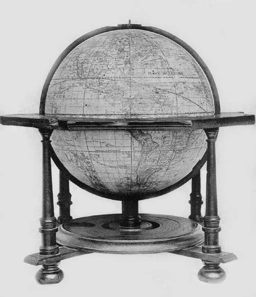 Terrestrial Globe of Johann Gabriel Doppelmayr, 1728.
