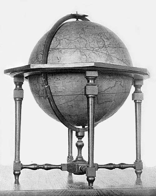 Terrestrial Globe of Giovanni Maria Cassini, 1790.