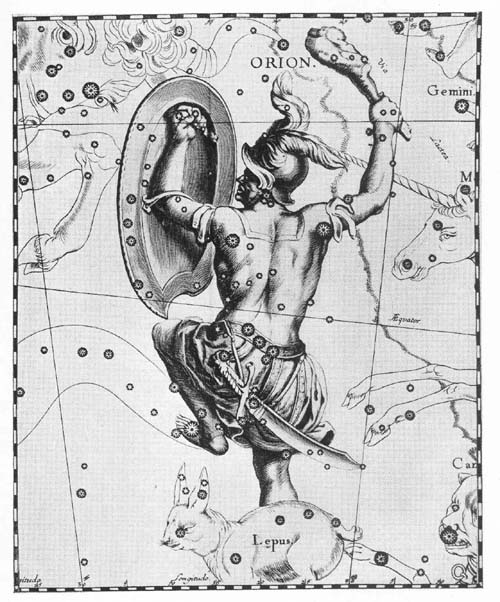 Constellation of Orion by Hevelius.