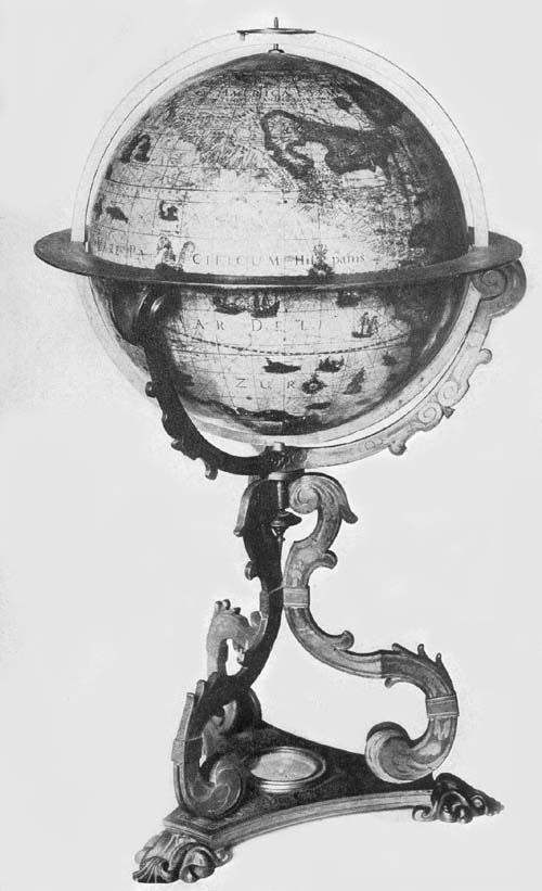 Terrestrial Globe of Jodocus Hondius, 1600.
