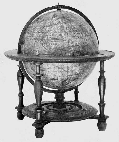 Terrestrial Globe of Jodocus Hondius, 1618.