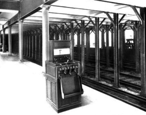 ELECTRO-PNEUMATIC INTERLOCKING MACHINE ON STATION PLATFORM